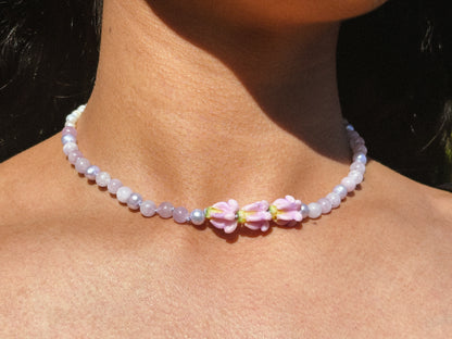 Queen's Fav - Purple Crown Knotted Choker