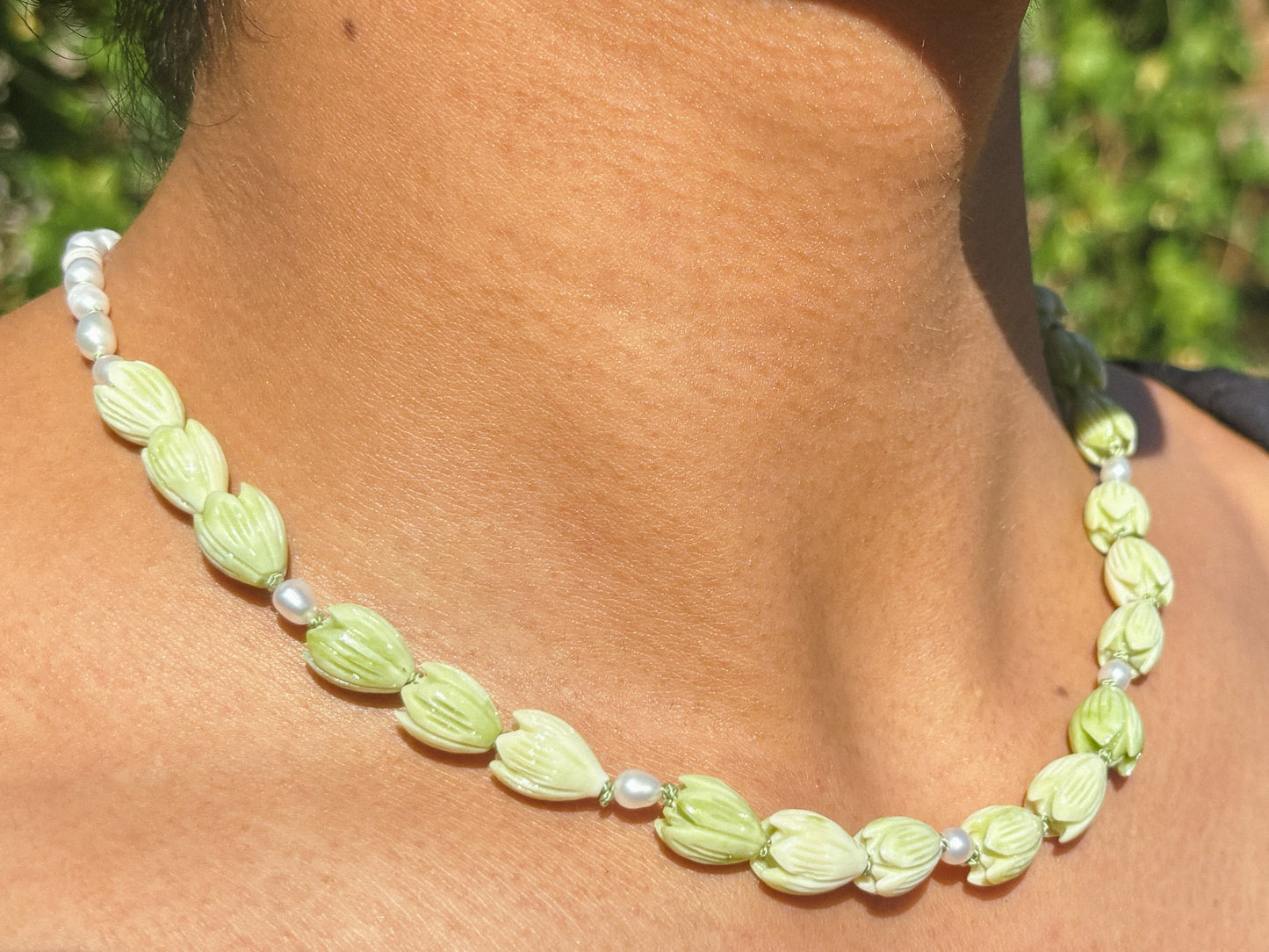 Da Green - Pakalana Pearl Knotted Choker
