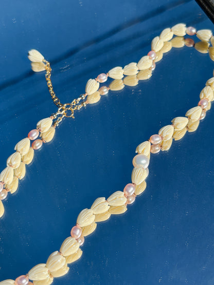 Pikake N Pearls Knotted Choker