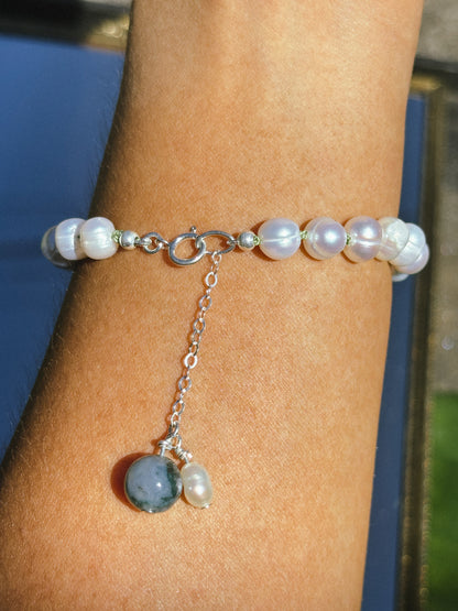 Jade & Fresh Water Pearl Bracelet