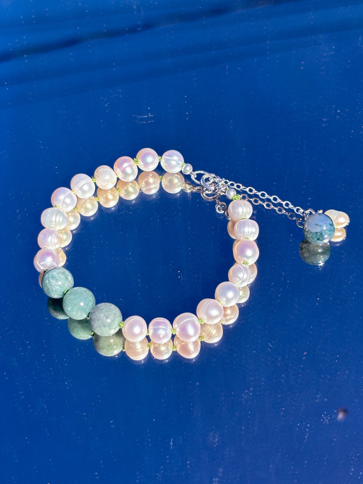 Jade & Fresh Water Pearl Bracelet