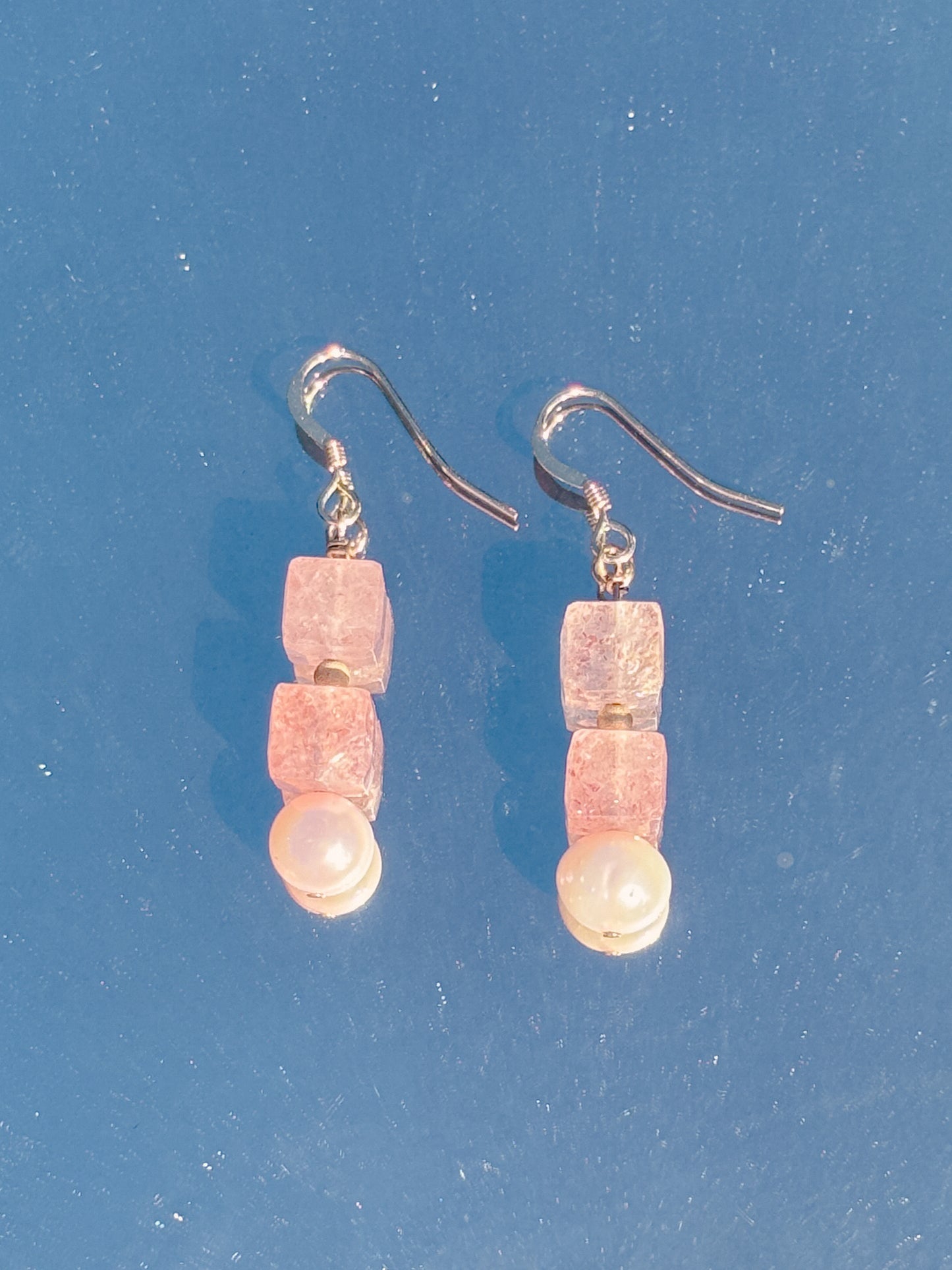 Strawberry Quartz Drop Earrings