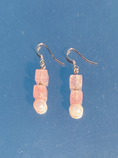 Strawberry Quartz Drop Earrings