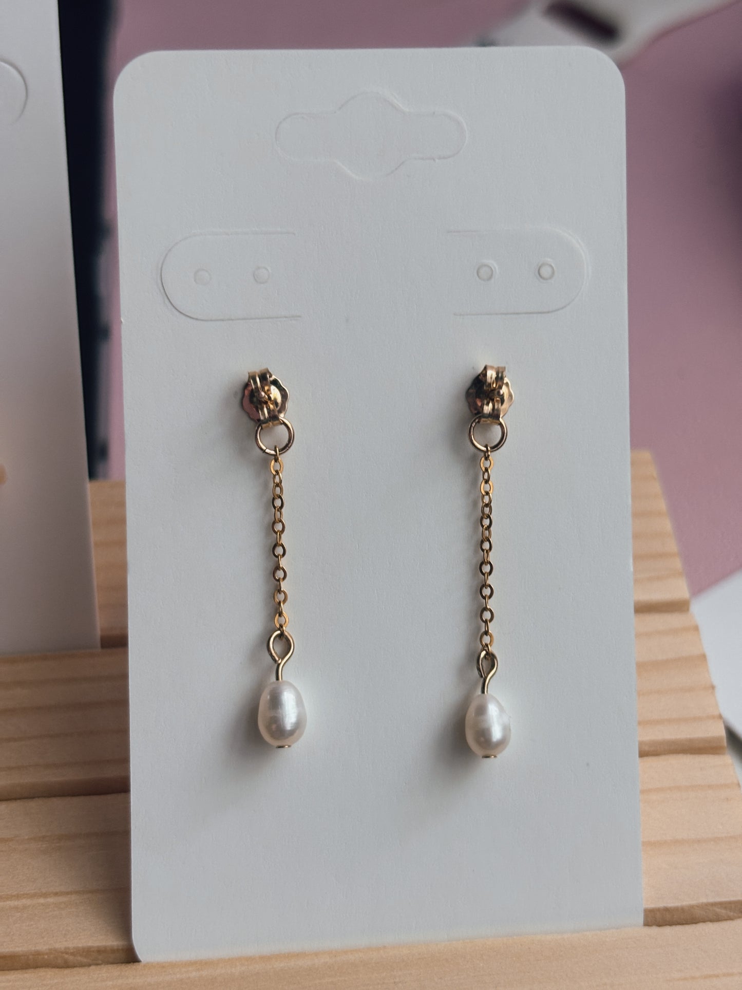 Moss Agate Donut Drop Stud Earrings