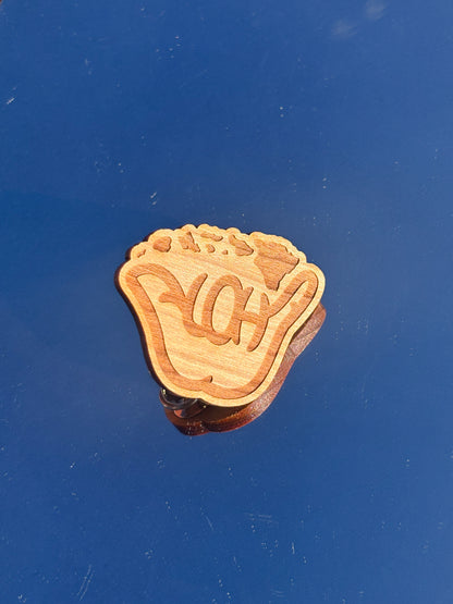 Classic Aloha Shaka Wooden Pin