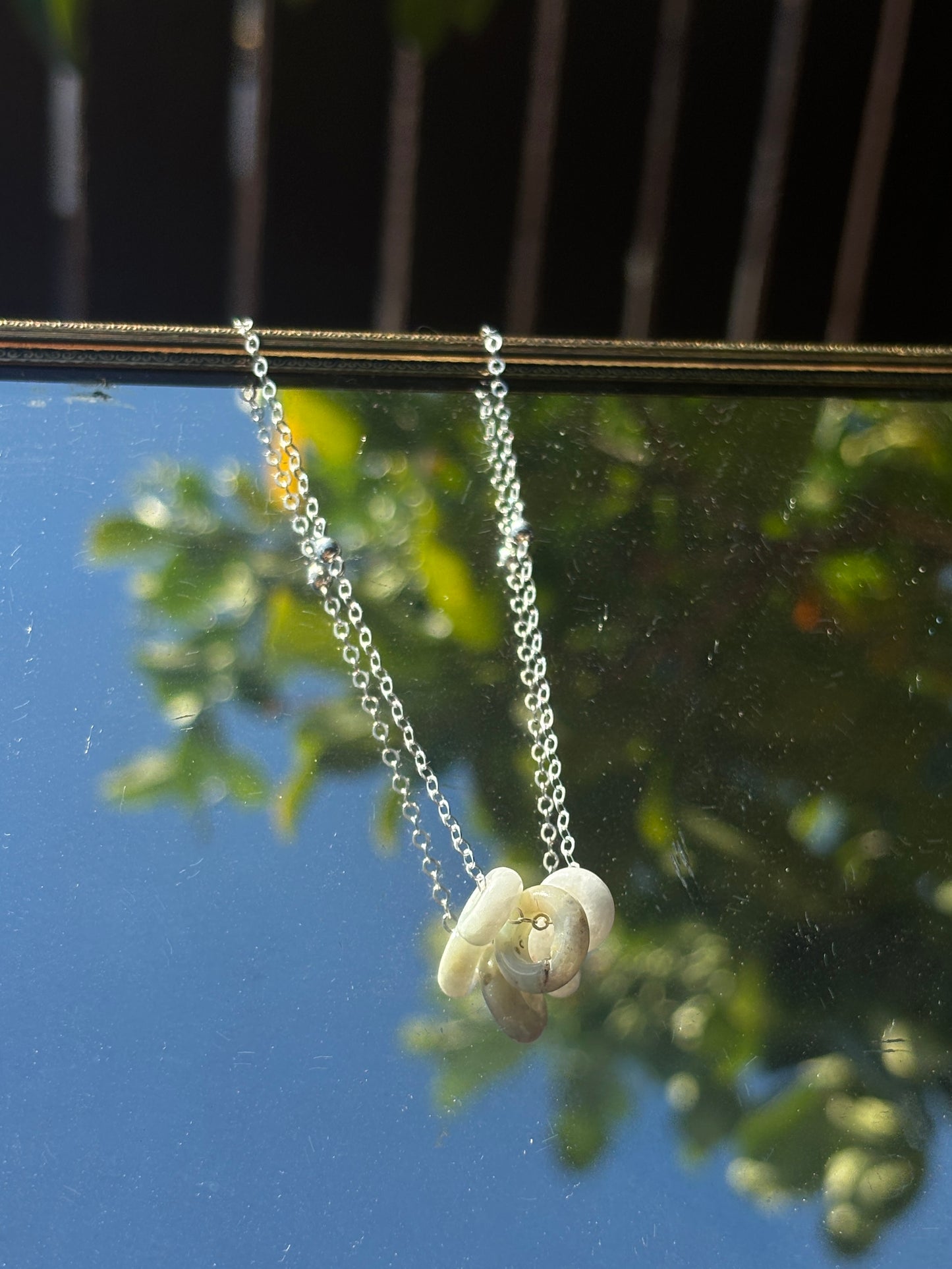 Triple Jade Donut Necklace