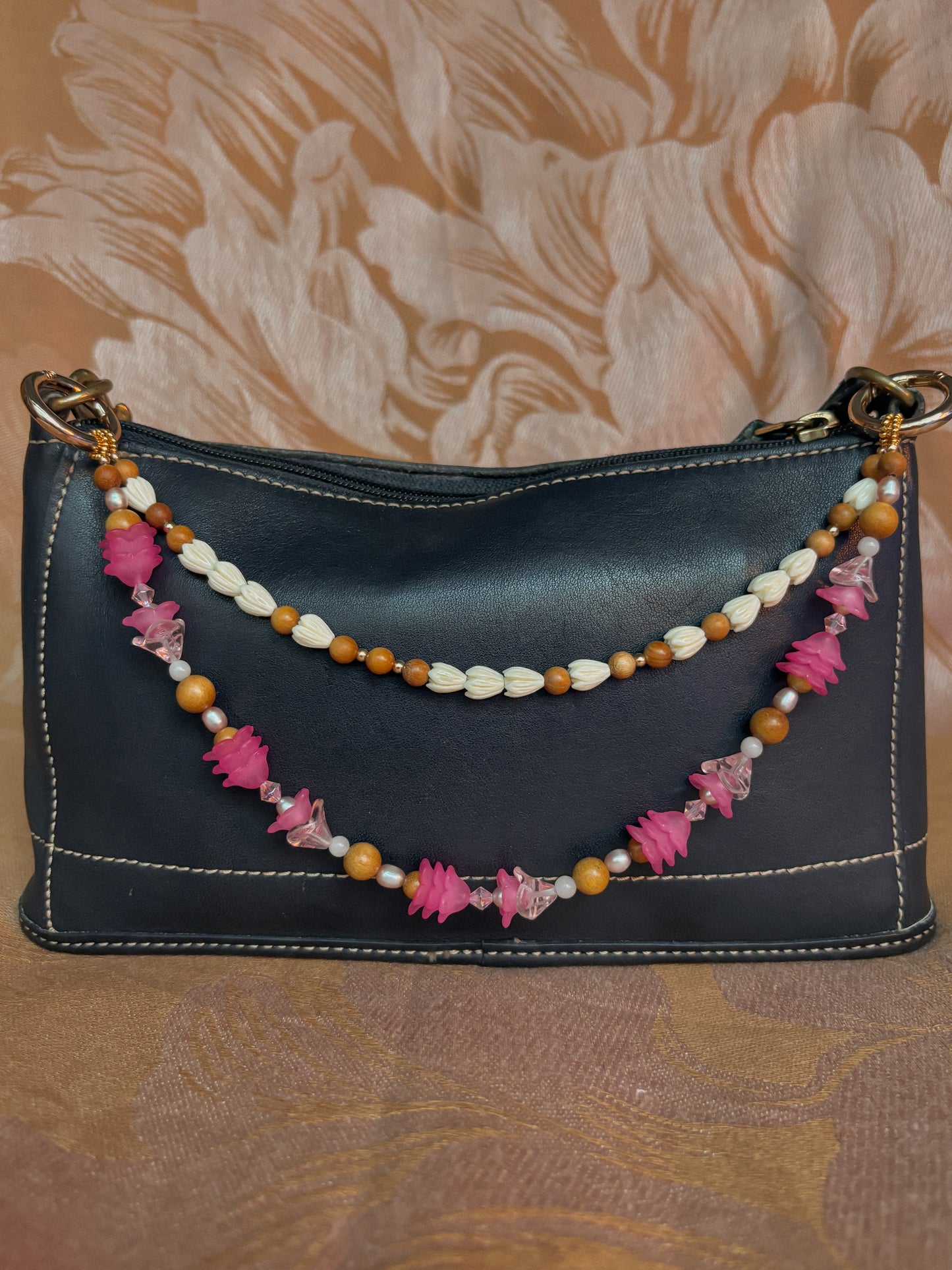 Pink N Pikake Double Bag Lei