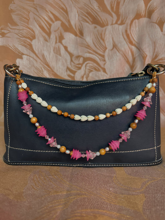 Pink N Pikake Double Bag Lei