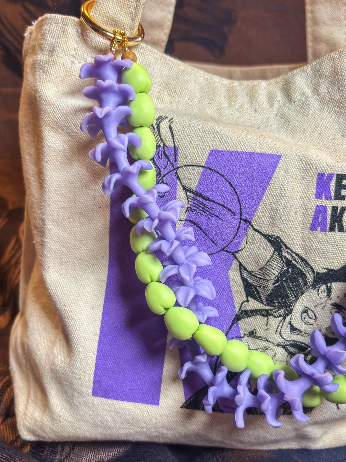 Sea Grapes N Purple Hyacinth Double Bag Lei