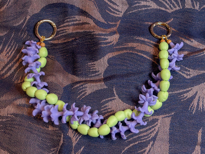 Sea Grapes N Purple Hyacinth Double Bag Lei