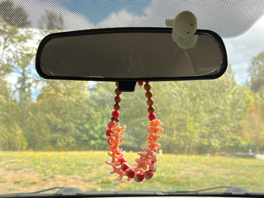 Pink Hyacinth Wit Red Berries Double Car Lei