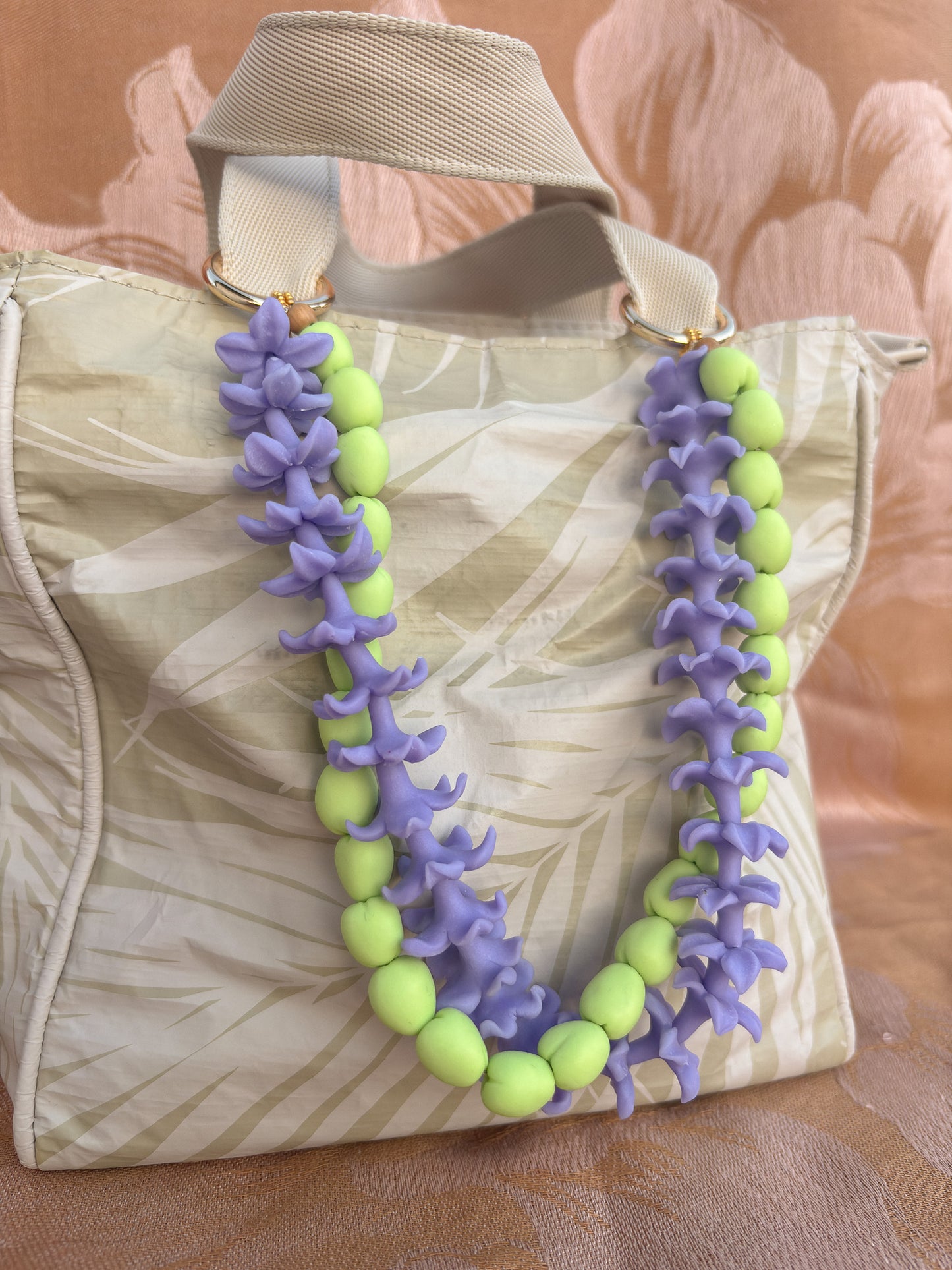 Sea Grapes N Purple Hyacinth Double Bag Lei