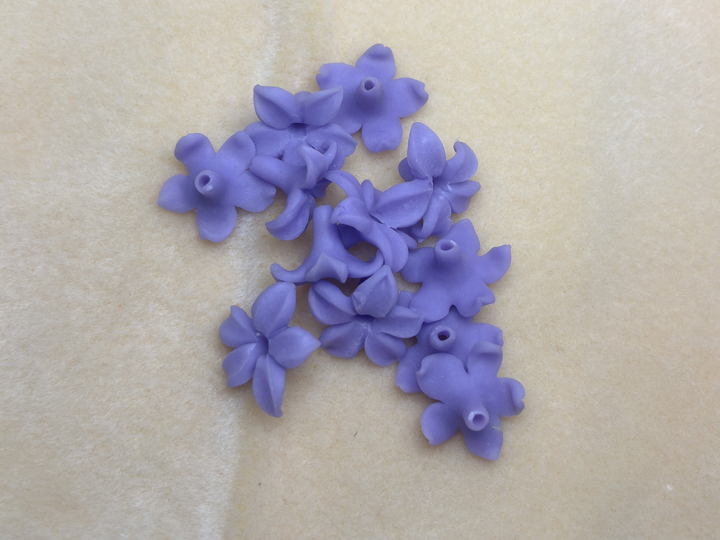 Handmade Polymer Clay Flower Beads