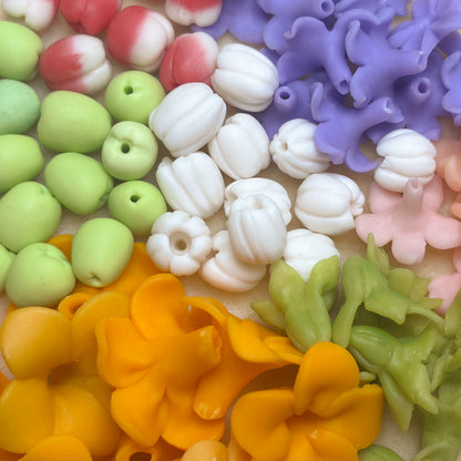 Handmade Polymer Clay Flower Beads