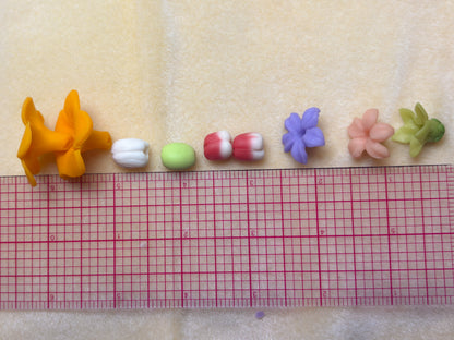 Handmade Polymer Clay Flower Beads