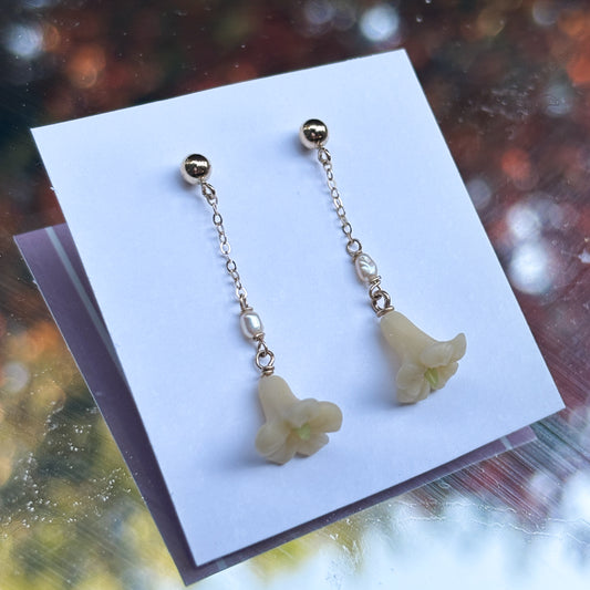 Puakenikeni Mini Drop Stud Earrings