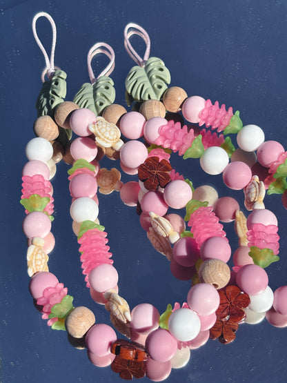 Pink N Flowers Phone Strap